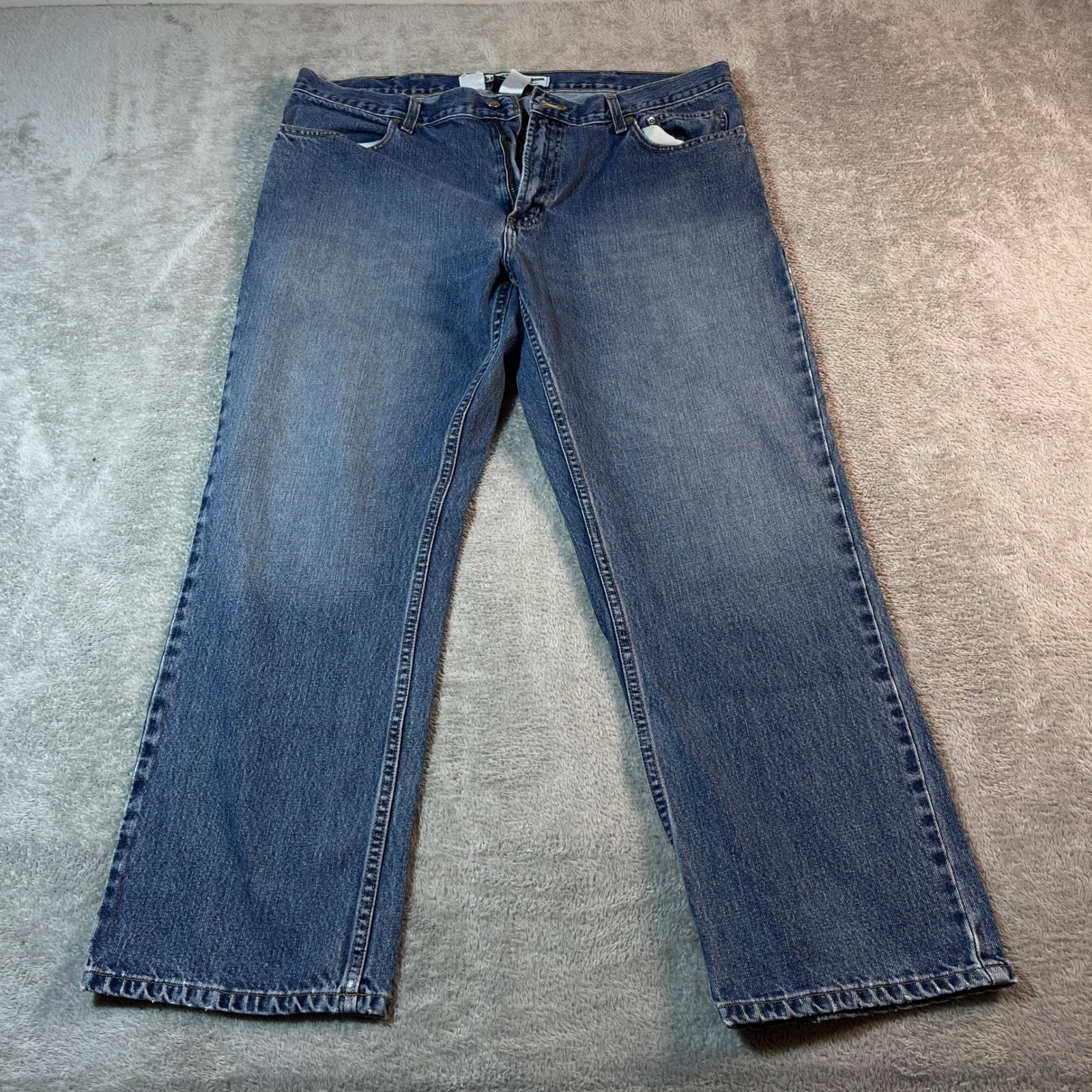 Harley Davidson Jeans Mens Size 40x30 Straight Leg Denim Blue Casual Moto Biker